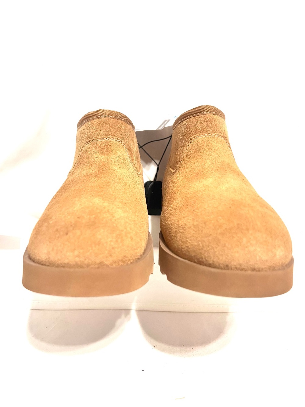 Time and Tru Women's Suede Ankle Booties in Tan